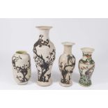 4 Chinese Crackle Glazed Vases