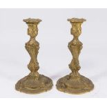 Pair Regence Style Bronze Candlesticks