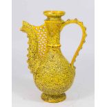 Zsolnay Yellow Textured Ceramic Ewer