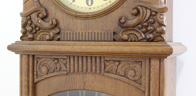 German Oak Deco Grandfather's Clock - Image 9 of 12