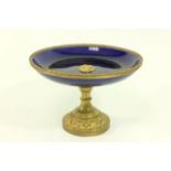 Cobalt Blue Porcelain Bronze Mounted Tazza