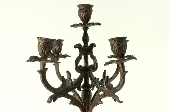 19th Century Rouge Marble Spelter 3-Pc Clock Set - Image 19 of 22