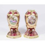 Pair of Royal Vienna Style Porcelain Vases