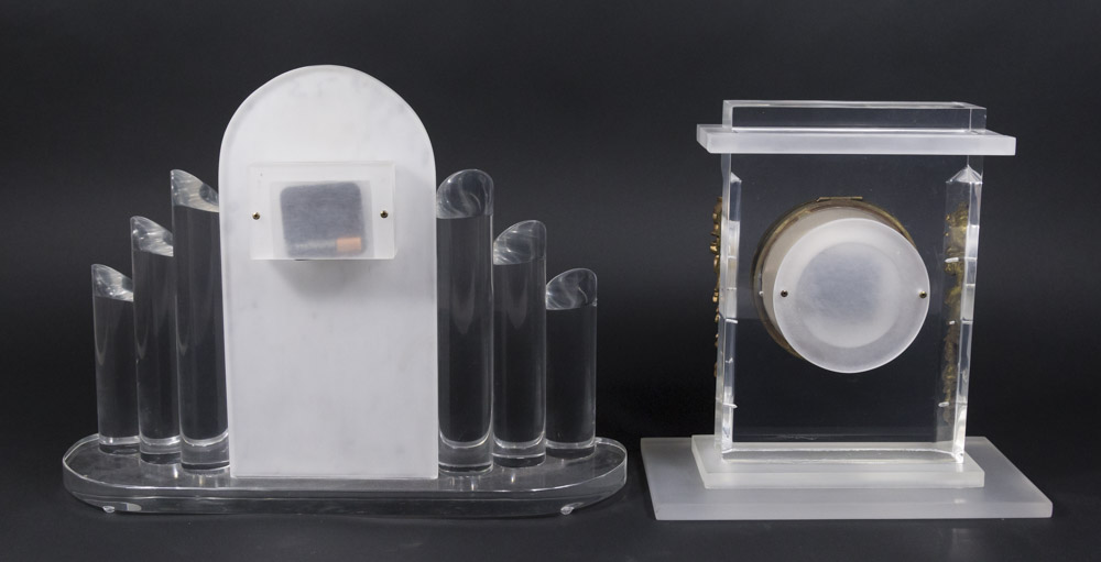 2 Modern Lucite Clocks - Image 12 of 12