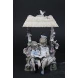 Lladro Porcelain Grouping, "A Reading Lesson"