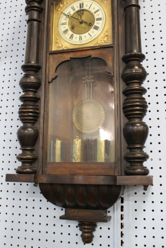 Victorian Mahogany Wall Clock - Image 5 of 6