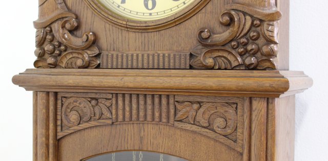 German Oak Deco Grandfather's Clock - Image 10 of 12