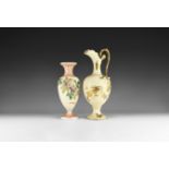 Vintage Gilt Ewer and Vase Group