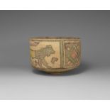 Indus Valley Mehrgarh Polychrome Cup with Bull and Lion