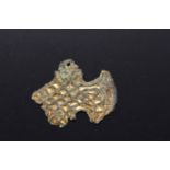 Anglo-Saxon Gilt Cruciform Chip-Carved Mount Fragment