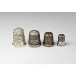 Antique and Vintage Silver Thimble Group