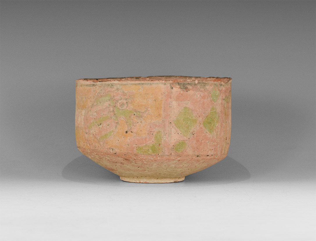 Indus Valley Mehrgarh Polychrome Bowl with Bull and Lion