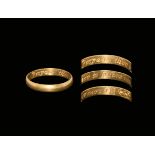 Post Medieval Gold 'Prepare thee to follow mee' Ring