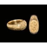 Medieval Armorial Signet Ring