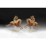 Chinese Tang Leaping Horse and Rider Pair