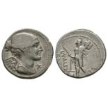 Republican Coins-L Valerius Flaccus-Mars Denarius