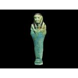 Egyptian Blue Glazed Shabti