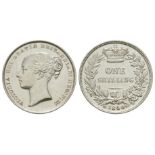 English Milled Coins - Victoria - 1844 - Shilling