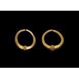 Western Asiatic Achaemenid Gold Earrings
