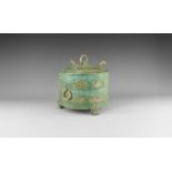 Chinese Warring States Lidded Wine Cooler