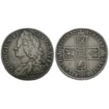 English Milled Coins-George II-1745 LIMA-Halfcrown