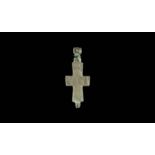 Byzantine Reliquary Cross Pendant