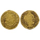 World Coins-Hungary-Rudolf II-1592-Gold Ducat
