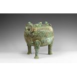 Chinese Warring States Ding Lidded Vessel