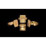 Post Medieval Gold Heraldic Glove Ring