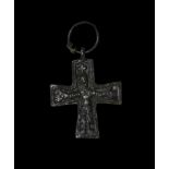 Viking Figural Cross Pendant