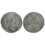 Milled Coins - William III - 1696 - No Ribbon Ties 1/-