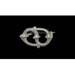 Roman Trumpet Swirl Brooch