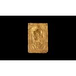 Roman Gold Plaque with Minerva