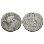 Imperial - Augustus - P Carisius - Trophy Denarius