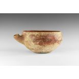 Western Asiatic Bichrome Spouted Bowl