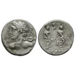 Republican Coins - Lucius Caesius - Lares Denarius