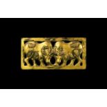 Chinese Ordos Ox Buckle Plate