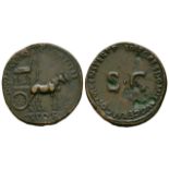 Imperial Coins - Domitian - Carpentum Sestertius