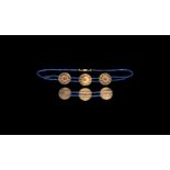 Western Asiatic Gold Roundels & Lapis Bead Necklace