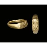 Medieval Gold St George Iconographic Ring