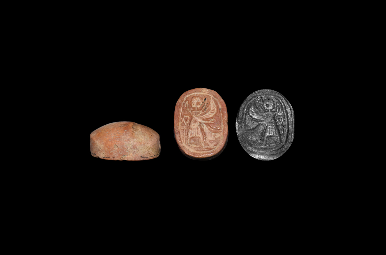 Phoenician Scarab with Winged Figure