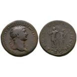 Imperial Coins - Trajan - Emperor Crowned Sestertius