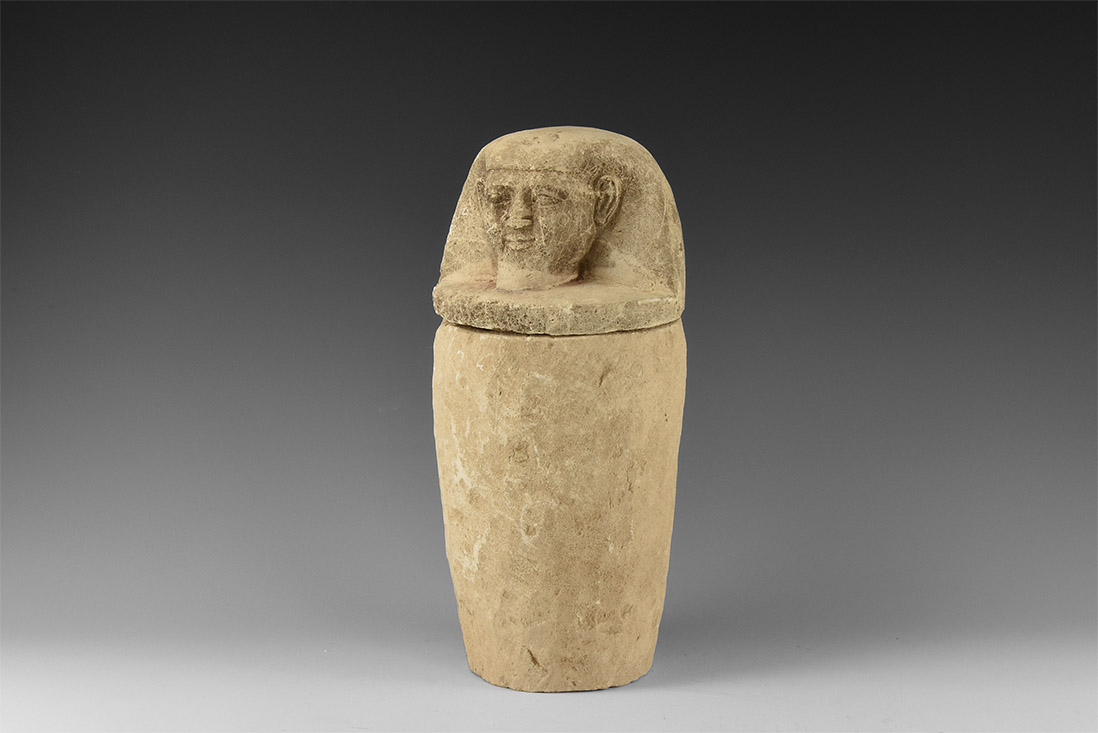 Egyptian Imsety Canopic Jar