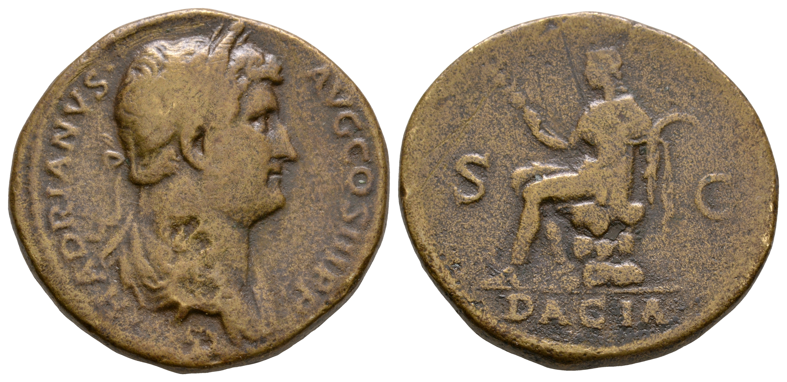 Imperial Coins - Hadrian - Dacia Sestertius