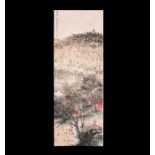 Chinese Scroll Painting with Landscape