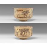 Indus Valley Vessel with Bird and Lion