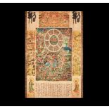 Chinese Scroll Painting with Mandala