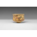 Indus Valley Vessel with Ibex and Lion
