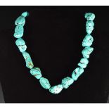 Polished 'Turquoise' Bead Necklace.