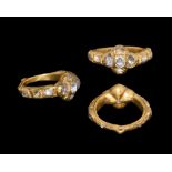 Post Medieval Gold Ring with Diamond Cross